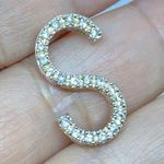 925 Solid Sterling silver initial Script letter “ S “ Pendant Signed ALF Photo 1