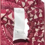 Lucky Brand Aztec Blouse Womens Size Large Maroon Scoop Neck Boho Cottagecore Photo 6