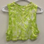 Lululemon “All Yours” Cotton Lime Green Tie-Dye Women's Crop Top size 8 Photo 6