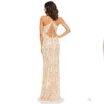 Mac Duggal  5309 Womens CHAMPAGNE STRAPPY BACK BEADED GOWN Dress Photo 3