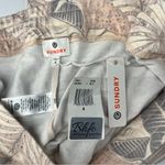 Sundry  Pastel Leaf Print Soft Stretch Jogger Pants Drawstring Loungewear Size 4 Photo 9