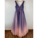 Mac Duggal  Indigo Ombré Sleeveless Tulle Ball Gown Size 10 $398 20221 Photo 6
