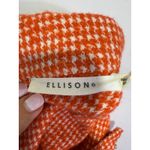 Ellison  Orange Houndstooth Tweed Fringe Hem Jacket Medium Shacket‎ Photo 5