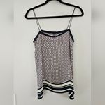 Vince Blue and Cream Relaxed Asymmetrical Camisole Photo 3