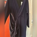 Eloquii  Women’s Shimmery Lurex Twist High Low Long Sleeve Cocktail Dress Photo 6