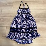 Urban Outfitters NWT Eliana Strappy Back Floral Babydoll Dress Purple Size XS Photo 2