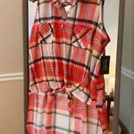 New York Laundry Women's  Red Plaid‎ Shirt Dress 1X Photo 0