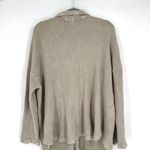 Bucket List Thermal Waffle Henley oversized size medium Tan Boho Streetwear Photo 2