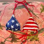& Other Stories y2k american flag usa fourth of july stars & stripes triangle summer bikini top Photo 6