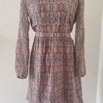 Broadway & Broome Dress Size 4 Long Sleeve Crew Neck A Line Abstract Print Photo 0