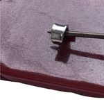 Vintage 1930s Carved Bakelite Dress Clip Deep Oxblood Red Leaf Motif Photo 4