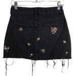 PacSun  Floral Denim Mini Distress Skirt Size 25 Photo 1