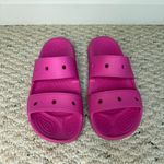 Crocs Women’s Classic 2-Strap Slide Sandals in Hot Pink Women’s 8 or Men’s 6 Photo 2