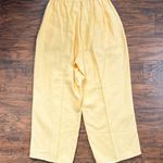 Flax • Classic Floods Pants yellow 100% linen lagen look wide leg loose pull on Photo 6