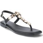 Time & Tru Black Coin Sandals Photo 1