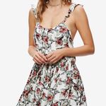 Free People Dear You Floral Mini Dress White Sleeveless Fit & Flare Size M Photo 0