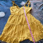 Forever 21  Yellow Sleeveless Mini Summer Dress L Zip Closure Trendy Sunshine Y2K Photo 11