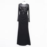 Betsy and Adam - Sequined Rosette Illusion Gown Photo 1