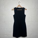Banana Republic Women's Black Contrast Stitch Fit & Flare Sleeveless Dress Sz 0 Photo 1