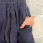 Vivienne Tam Navy Blue Drost Frost Asymmetrical Wrap Skirt Photo 4