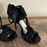 Bakers Black Tie stiletto High Heels Shoes Open Toe Formal Prom Hoco Sz 6.5 B Photo 2