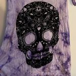 Midnight Hour Tie dye sparkle skull tank top Photo 2