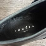 Sandro  Black Leather Loafers with Silver Gromets 40EU/9.5US Photo 9