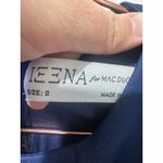 LEENA by MAC DUGGAL Navy High Neck Cap Sleeve Beaded Tea Length MIDI Dress sz 2 Blue Photo 11