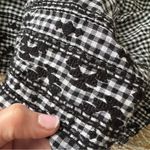 Old Navy  Black & White Gingham Plaid Tie Shoulder Embroidered Hem Tank Top~Large Photo 4