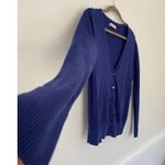 Old Navy  Button Up Cardigan Deep Blue V Neck Cotton M Classic Preppy Academia Photo 3