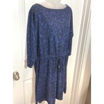 H by Halston  Blue Black Abstract Print Tunic Dress Size M Photo 7