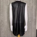 Diesel  black mesh tank top shirt Size x small zipper front detail cowl neck Photo 7