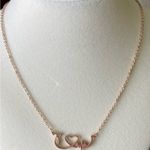 Stethoscope Heart & Heartbeat Necklace Rose Gold Tone NEW Photo 0
