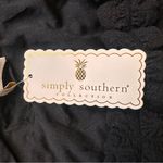 Simply Southern  Black Textured Long Sleeve Tiered Mini Dress Size Small NWT Photo 8