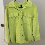 Wild Fable Neon Green Button Up Corduroy Jacket Photo 0