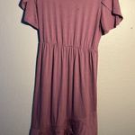 Elegant Mauve Maxi Dress Short Sleeve Pastel Long Ball Gown Size L Oversized Pink Size L Photo 0