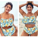 Cupshe Bikini Set Large Lemon 12 14 0X 2 Piece Bathing Suit XL RARE SOLD OUT Photo 1