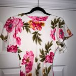 White Closet Elements New,  Floral Print Flutter Short Sleeve Linen Blend Maxi Dress Size S  Photo 6