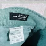 Veronica Beard High Ryleigh High Rise Slim Straight Jeans in Teal Size 26 Photo 7
