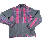The Mountain Fog Fleece Jacket Womens M Brown/Pink Checkered Brand New NWT Photo 1