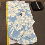 Studio Park Sweater Women Size XS Blue White Knit Floral Icy Blue Preppy QVC Photo 5