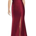 Alfred Sung  D761 V-Neck Halter Satin Trumpet Gown Photo 0