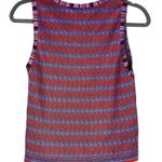 ZARA NWT Jacquard Knitwear Collection Zig Zag Chevron Sweater Top Red Blue M Photo 5