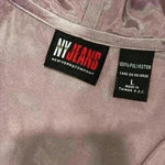 NY Jeans New York & Company Women’s Satin Hooded Zip Up Jacket Purple Size L Size L Photo 2