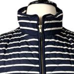 Cambridge Dry Goods Vest Quilted Zip Flap Pockets Blue Stripe Women’s Size XL Photo 8