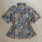 Allison Daley Vintage Cottagecore Patchwork Blouse Photo 0