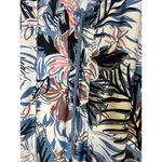 Beach Break Swimsuit Cover Up Dress Women's Large 3/4 Sleeves Floral Midi Photo 1