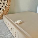 White Carved Heart Shell Beachy Ring “Eritrea” Bohemian Tropical Hawaii Neutral Jewelry Photo 7