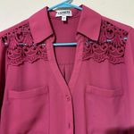 EXPRESS Portofino Shirt Embroidered Lace Size S Photo 2
