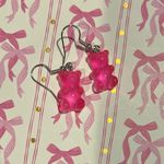 Handmade Gummy Bear Earrings  Pink Photo 0